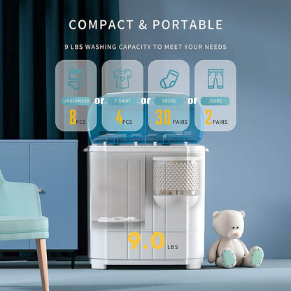 The Auertech Twin Tub Portable Washer + Spin Dryer