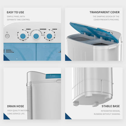 The Auertech Twin Tub Portable Washer + Spin Dryer